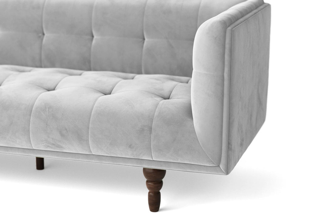 LIVELUSSO Sofa Nahant 3 Seater Sofa White Velvet