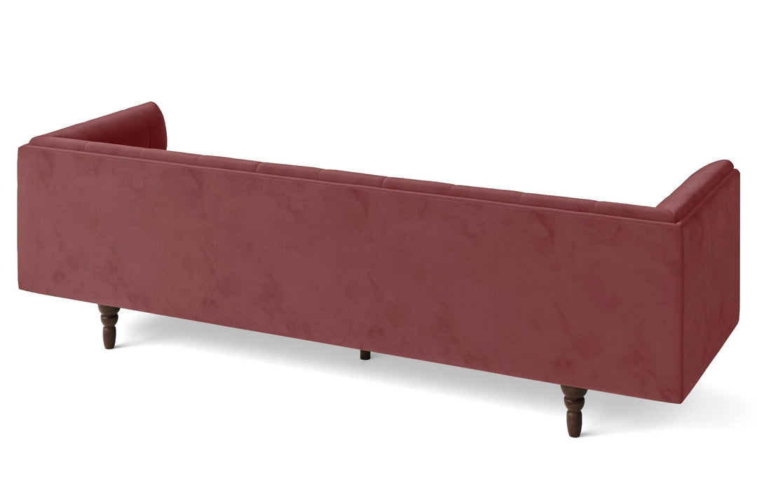 LIVELUSSO Sofa Nahant 4 Seater Sofa Pink Velvet