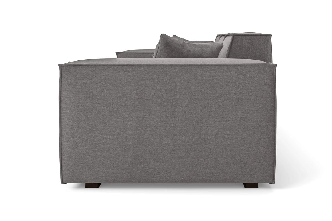 LIVELUSSO Sofa Naples 3 Seater Sofa Grey Linen Fabric