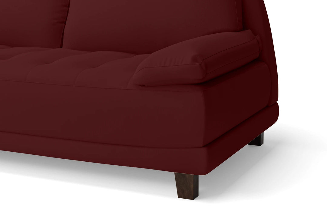 LIVELUSSO Sofa Novara 3 Seater Sofa Red Leather