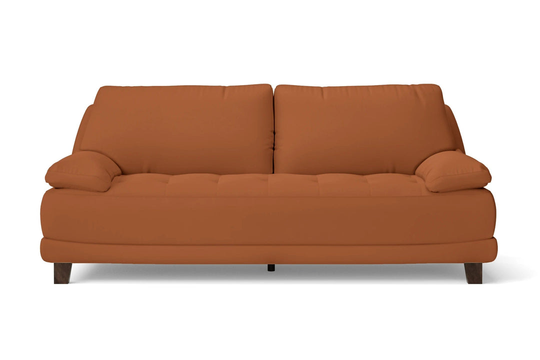 LIVELUSSO Sofa Novara 3 Seater Sofa Tan Brown Leather