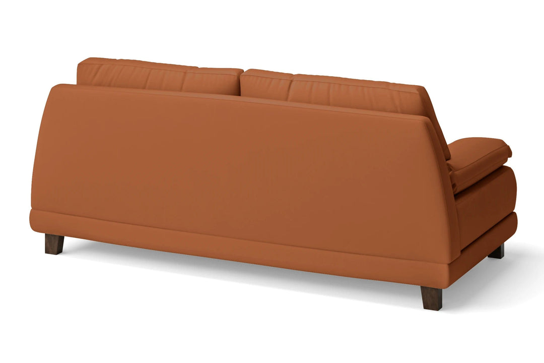 LIVELUSSO Sofa Novara 3 Seater Sofa Tan Brown Leather