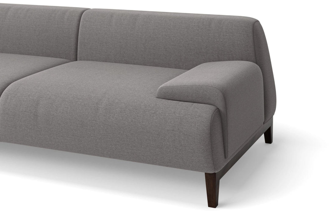 LIVELUSSO Sofa Pavia 3 Seater Sofa Grey Linen Fabric