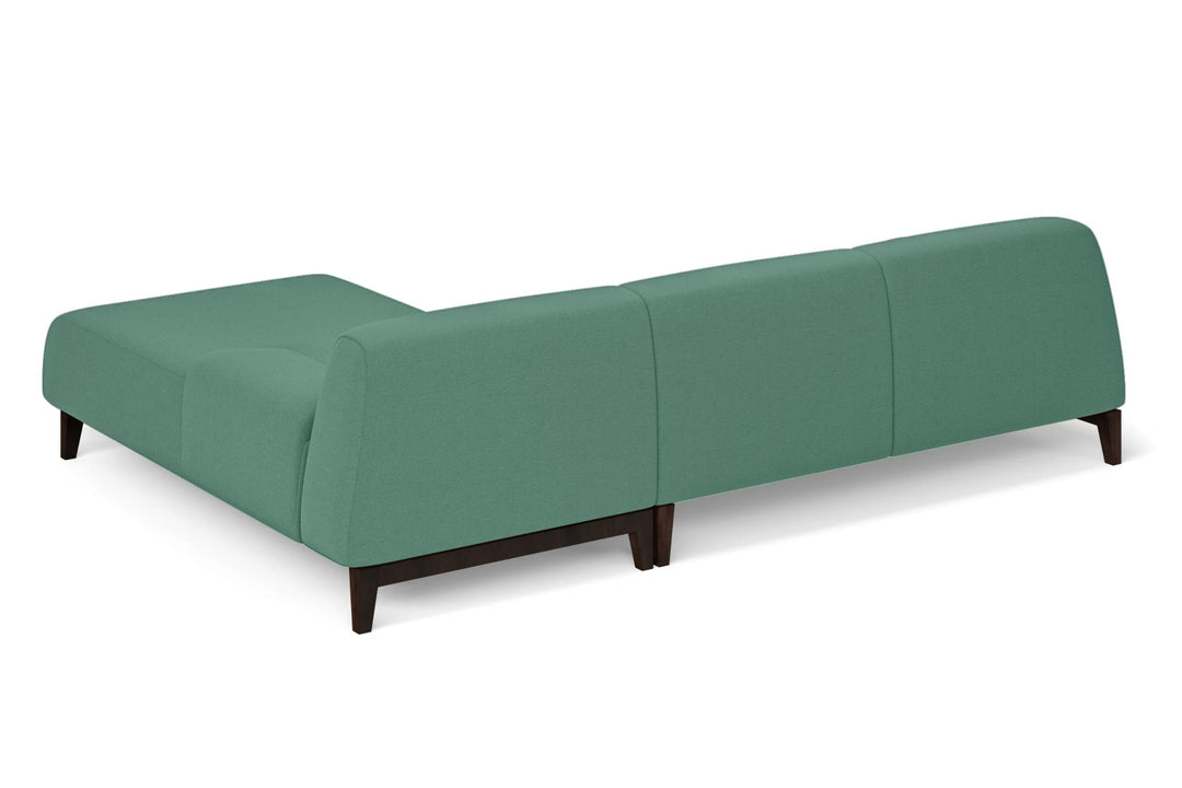 LIVELUSSO Chaise Lounge Sofa Pavia 3 Seater Right Hand Facing Chaise Lounge Corner Sofa Mint Green Linen Fabric