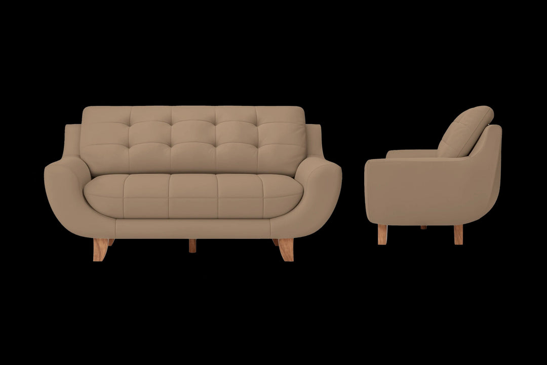 LIVELUSSO Sofa Perugia 3 Seater Sofa Stone Leather