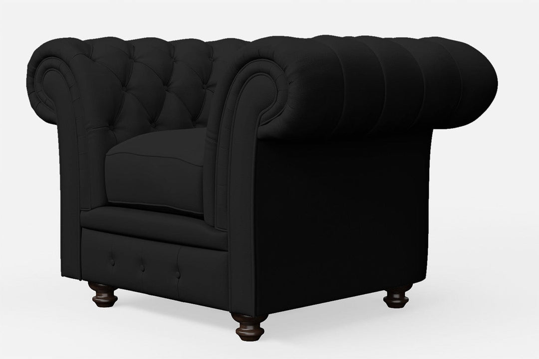 LIVELUSSO Armchair Pesaro Armchair Black Leather