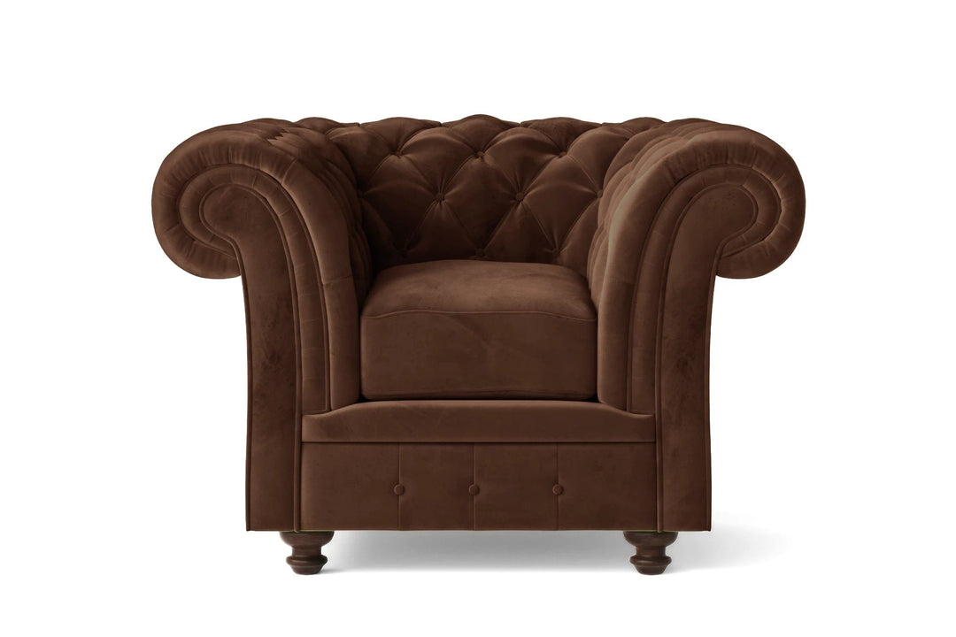 LIVELUSSO Armchair Pesaro Armchair Coffee Brown Velvet