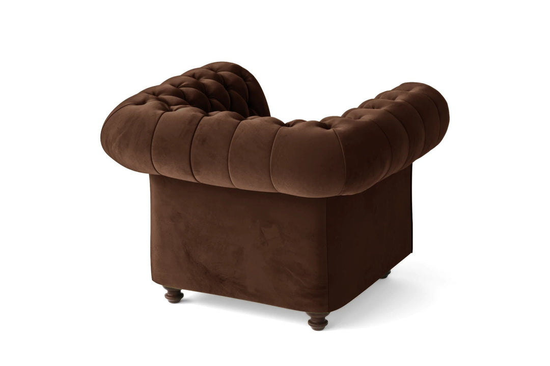 LIVELUSSO Armchair Pesaro Armchair Coffee Brown Velvet