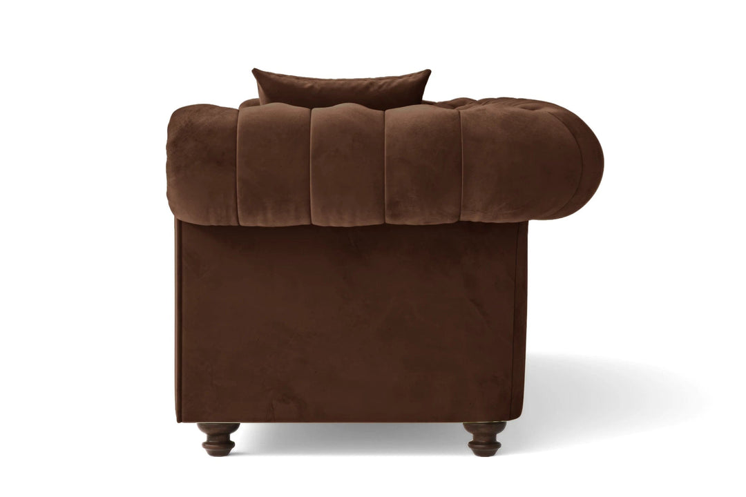 LIVELUSSO Armchair Pesaro Armchair Coffee Brown Velvet