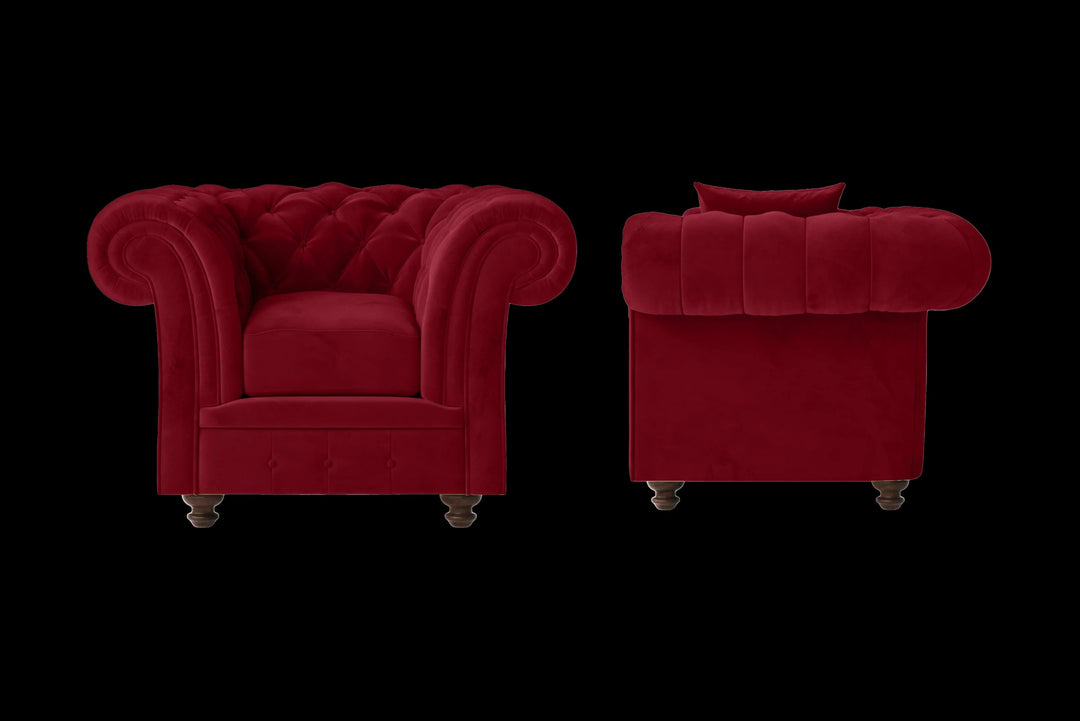 LIVELUSSO Armchair Pesaro Armchair Red Velvet