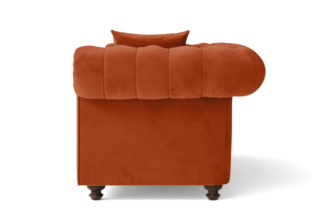 LIVELUSSO Sofa Pesaro 2 Seater Sofa Orange Velvet