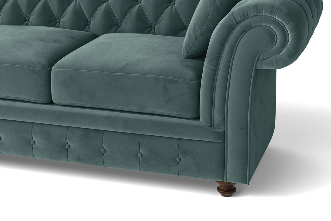 LIVELUSSO Sofa Pesaro 2 Seater Sofa Teal Velvet