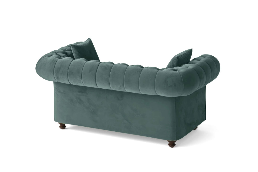 LIVELUSSO Sofa Pesaro 2 Seater Sofa Teal Velvet