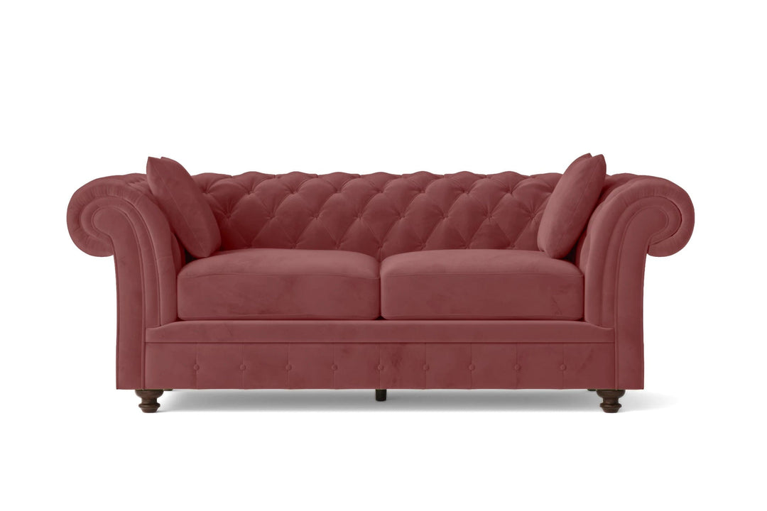 LIVELUSSO Sofa Pesaro 3 Seater Sofa Pink Velvet