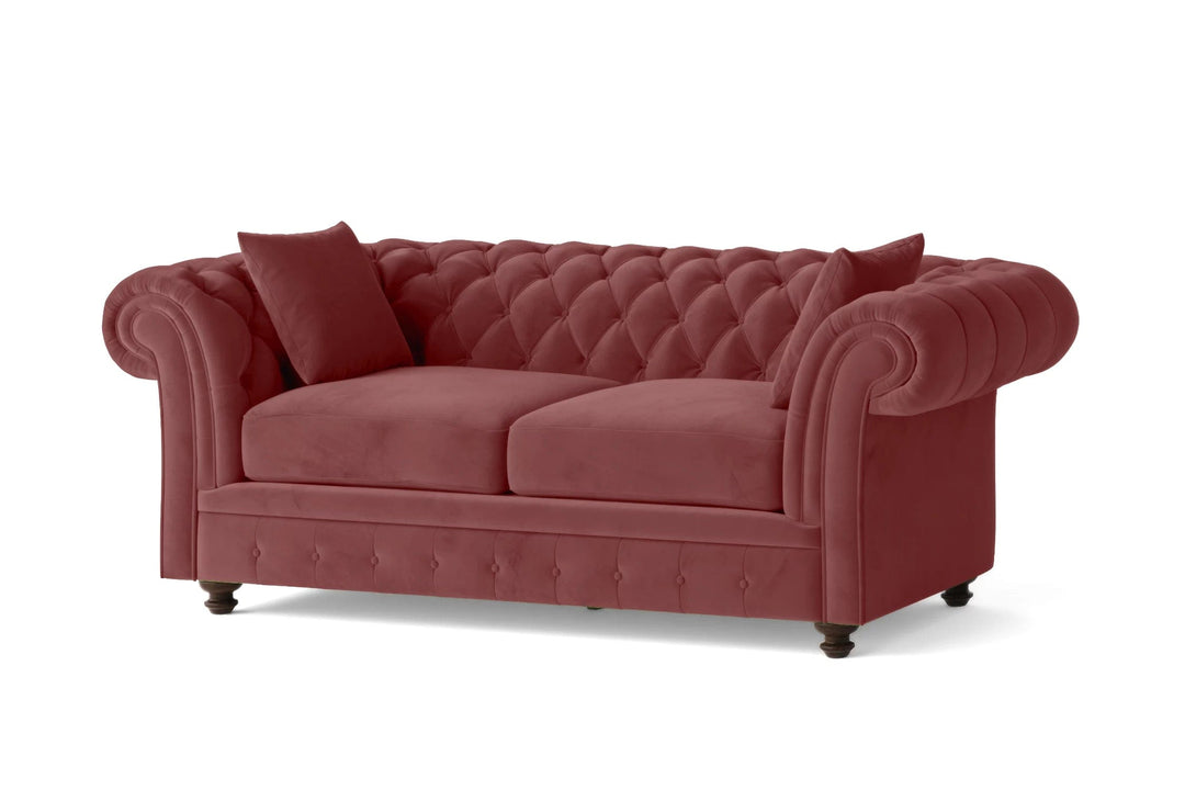 LIVELUSSO Sofa Pesaro 3 Seater Sofa Pink Velvet