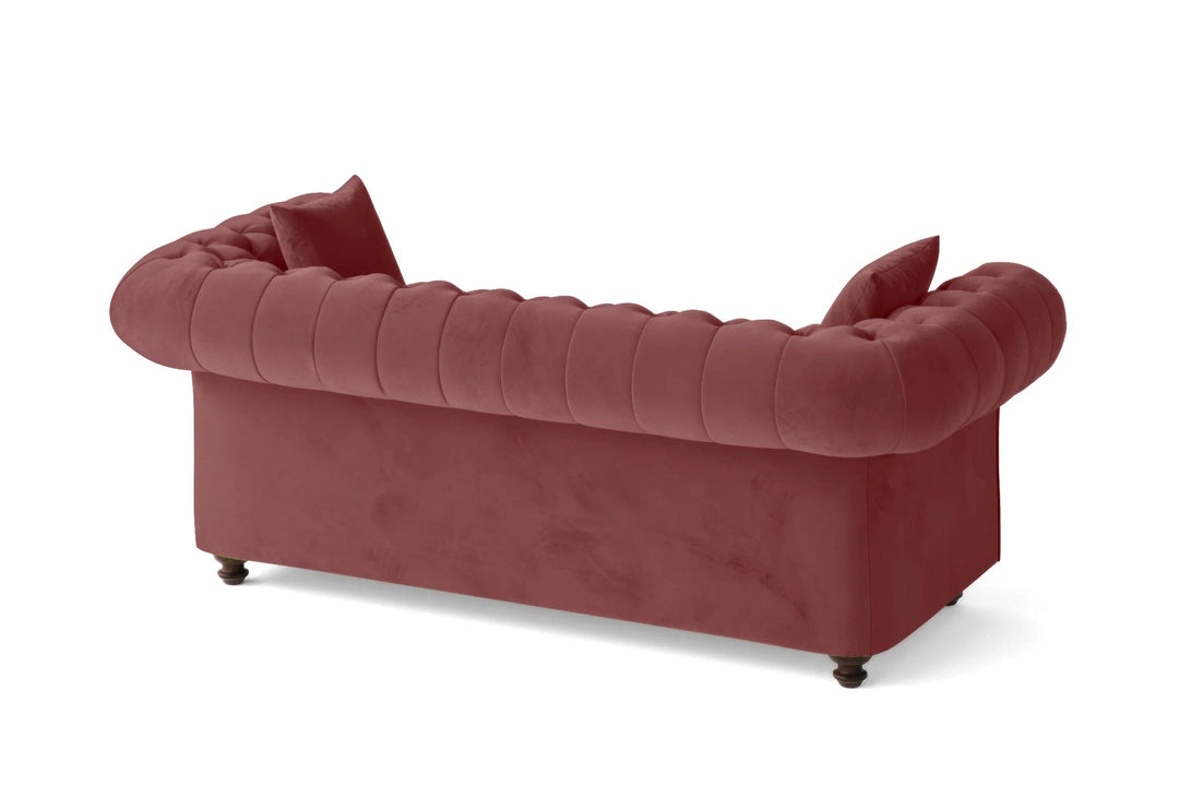 LIVELUSSO Sofa Pesaro 3 Seater Sofa Pink Velvet