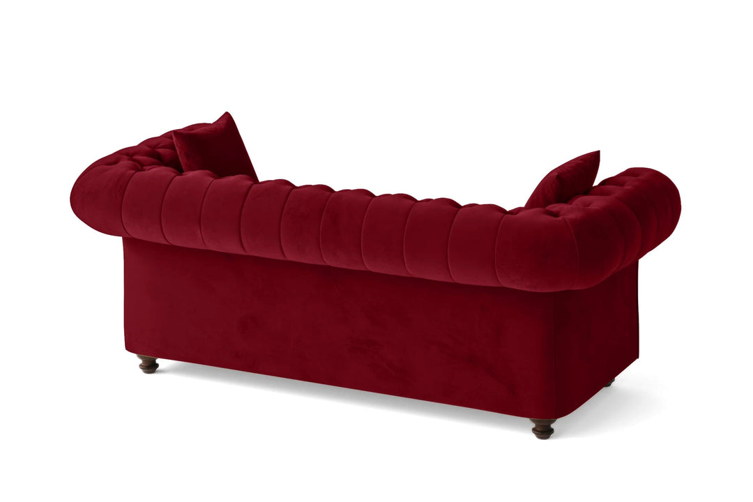 LIVELUSSO Sofa Pesaro 3 Seater Sofa Red Velvet