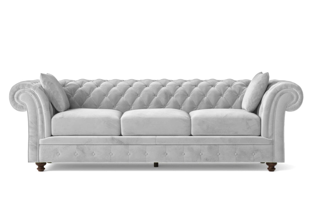 LIVELUSSO Sofa Pesaro 4 Seater Sofa White Velvet