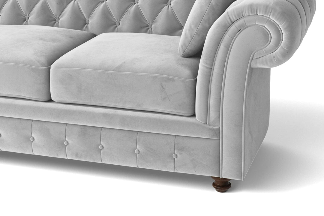 LIVELUSSO Sofa Pesaro 4 Seater Sofa White Velvet