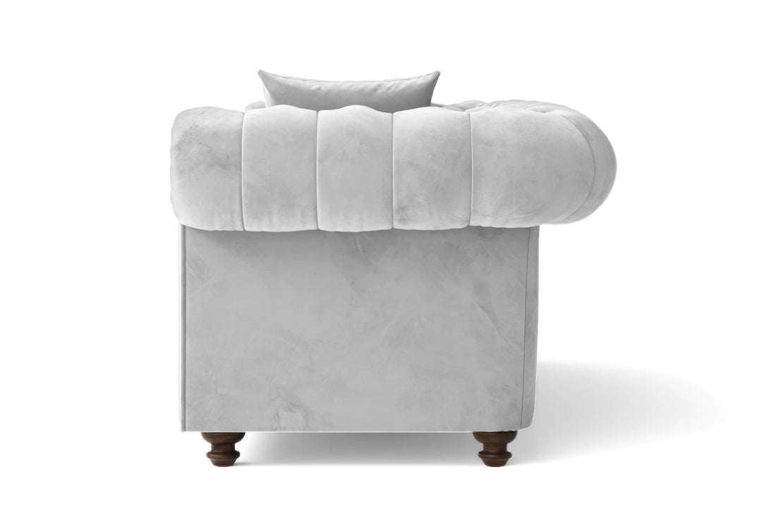 LIVELUSSO Sofa Pesaro 4 Seater Sofa White Velvet