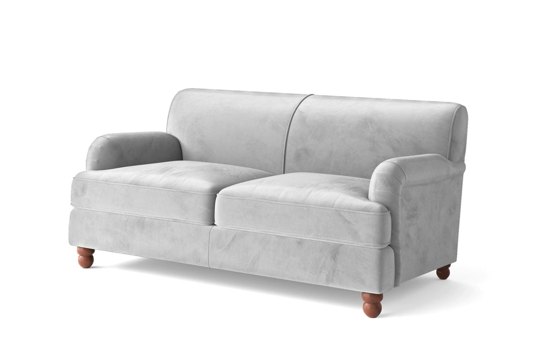 LIVELUSSO Sofa Pisa 2 Seater Sofa White Velvet