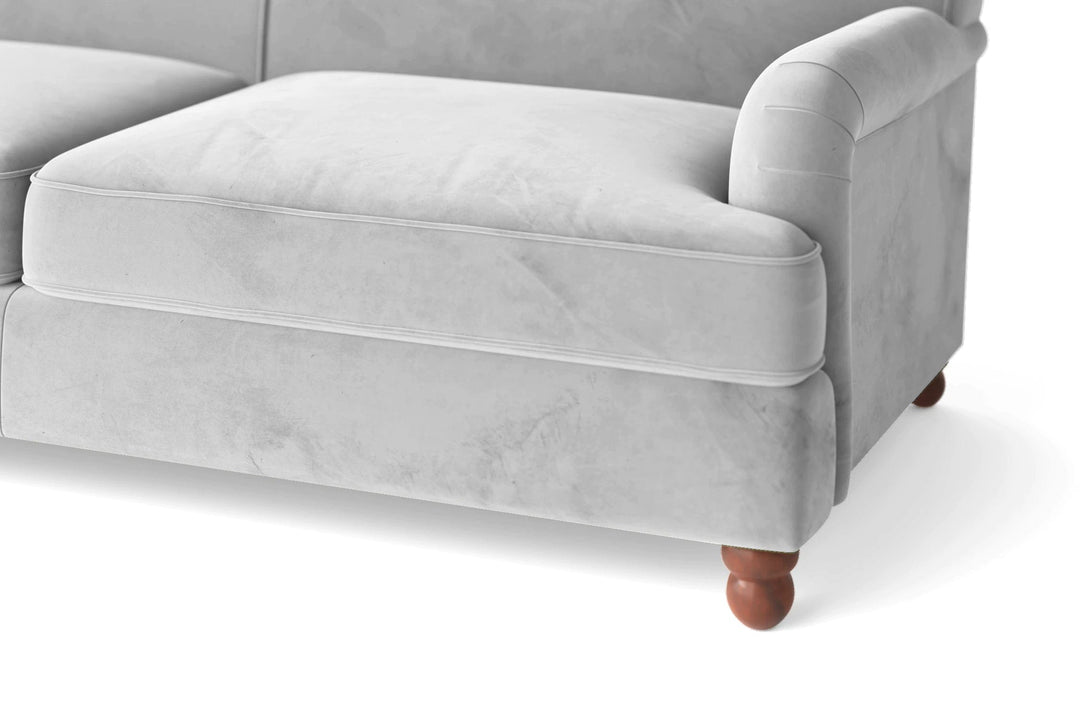 LIVELUSSO Sofa Pisa 2 Seater Sofa White Velvet