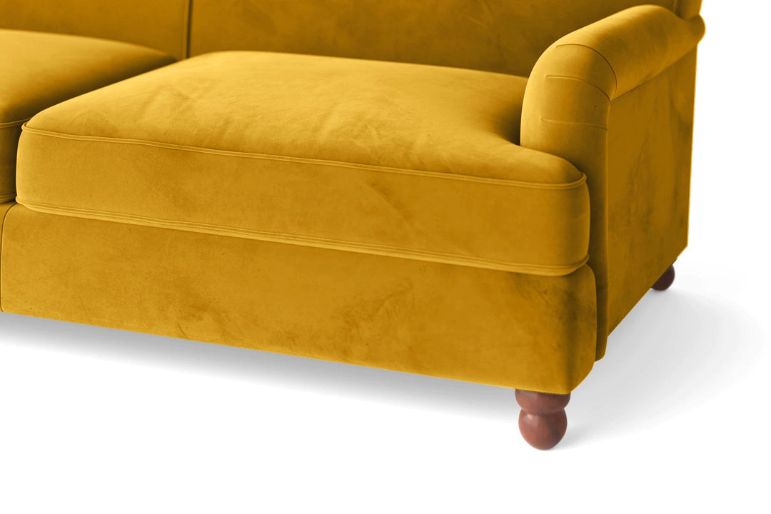 LIVELUSSO Sofa Pisa 2 Seater Sofa Yellow Velvet