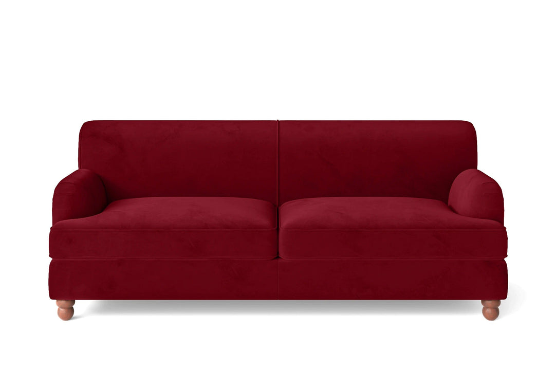 LIVELUSSO Sofa Pisa 3 Seater Sofa Red Velvet