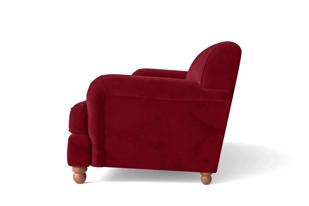 LIVELUSSO Sofa Pisa 3 Seater Sofa Red Velvet