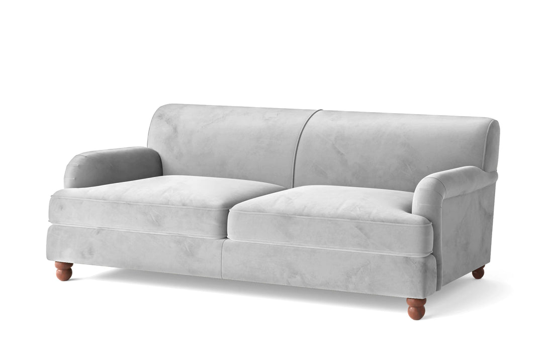 LIVELUSSO Sofa Pisa 3 Seater Sofa White Velvet