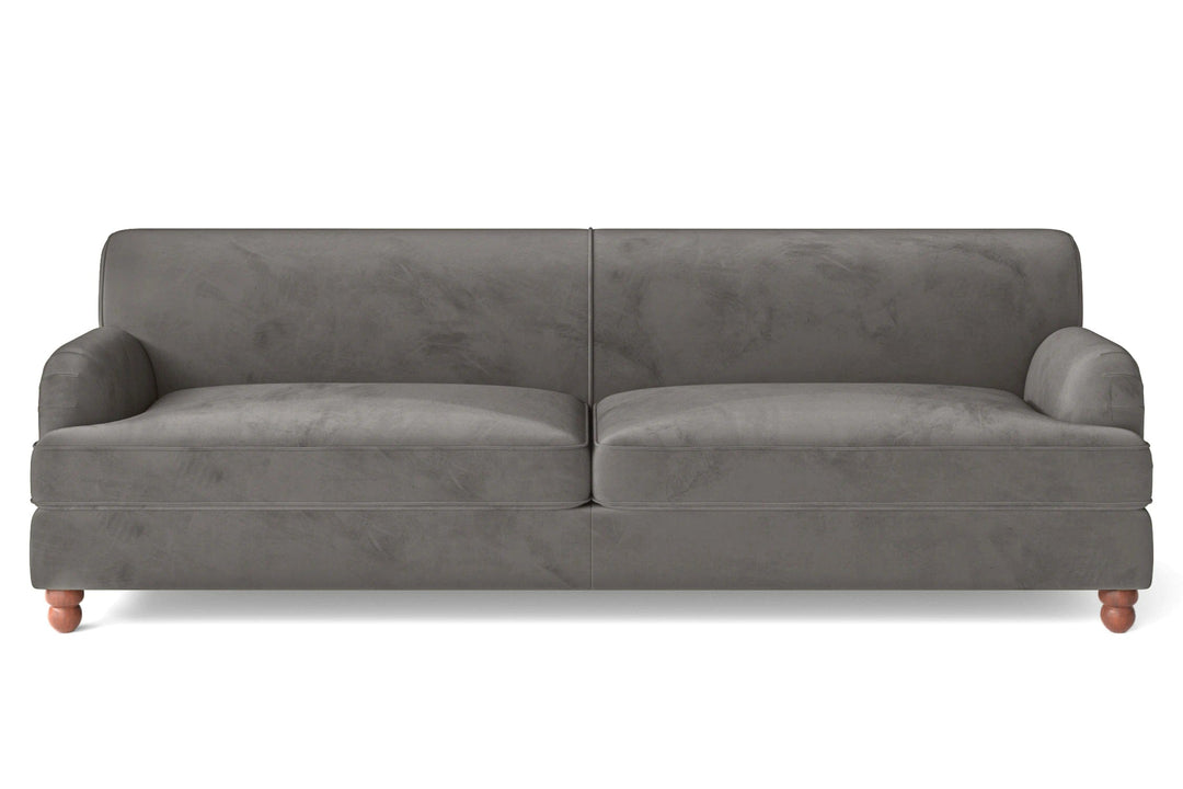 LIVELUSSO Sofa Pisa 4 Seater Sofa Grey Velvet