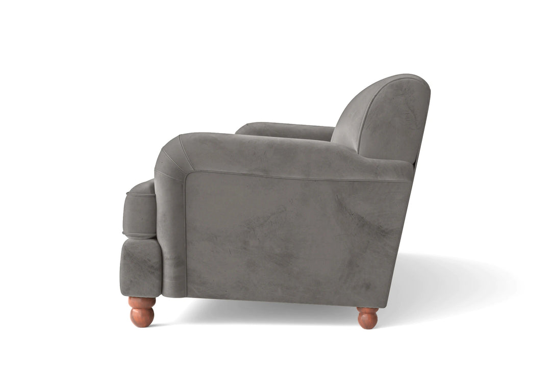 LIVELUSSO Sofa Pisa 4 Seater Sofa Grey Velvet