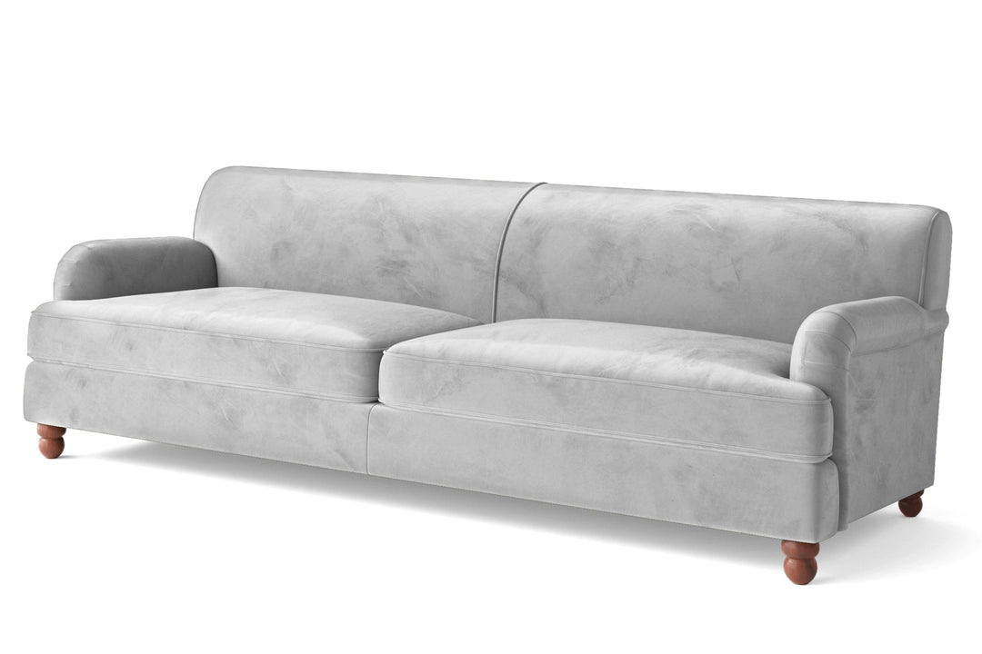 LIVELUSSO Sofa Pisa 4 Seater Sofa White Velvet