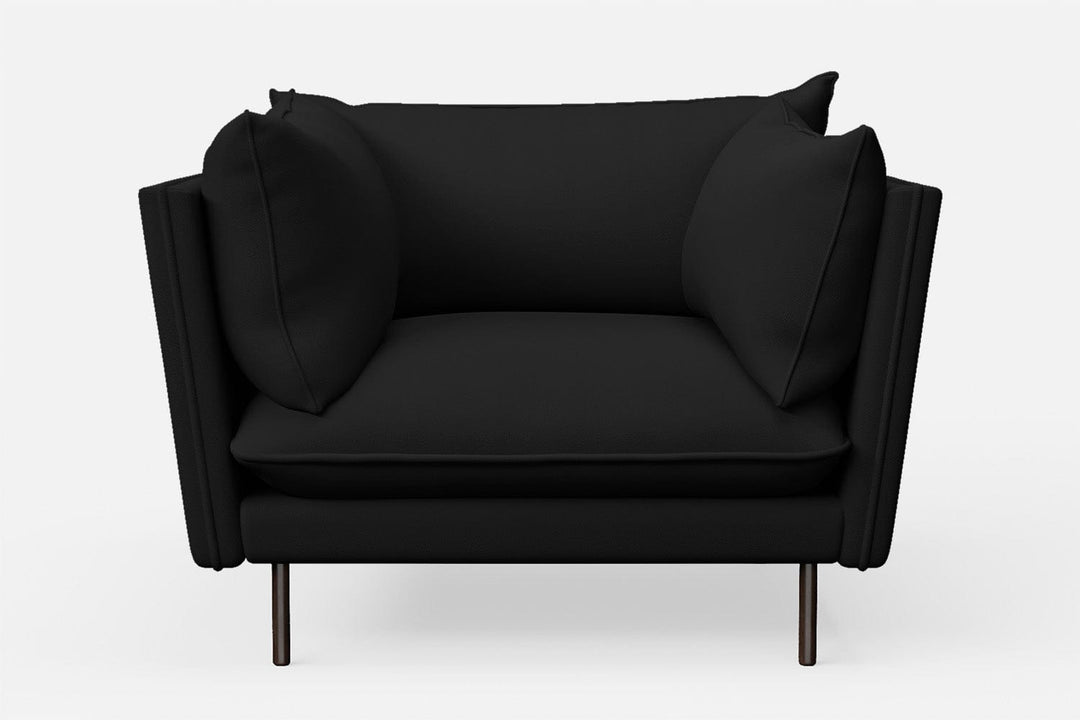 LIVELUSSO Armchair Pistoia Armchair Black Leather