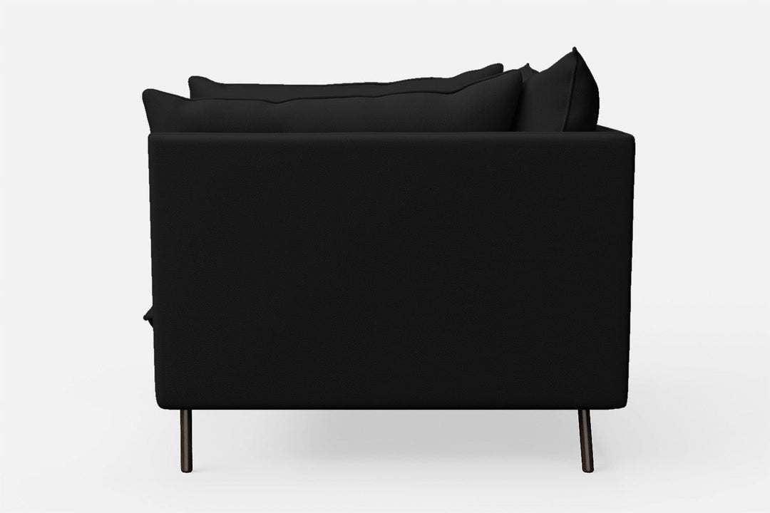 LIVELUSSO Armchair Pistoia Armchair Black Leather