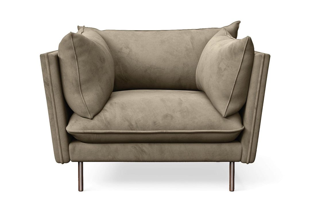 LIVELUSSO Armchair Pistoia Armchair Sand Velvet