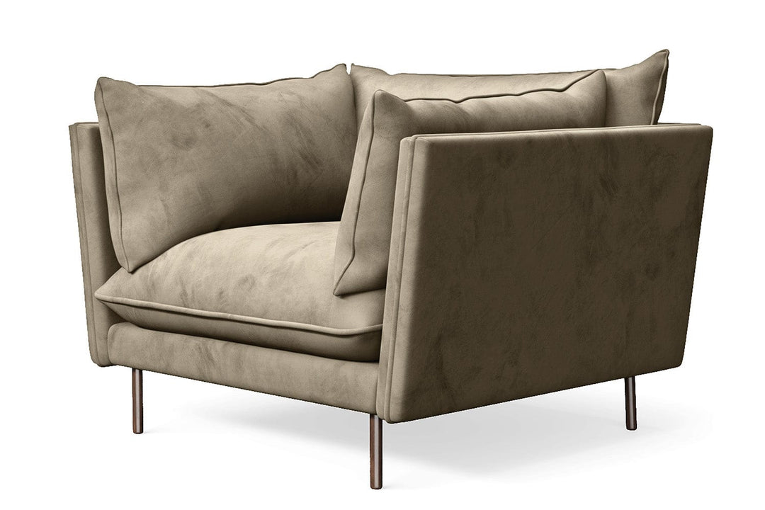 LIVELUSSO Armchair Pistoia Armchair Sand Velvet