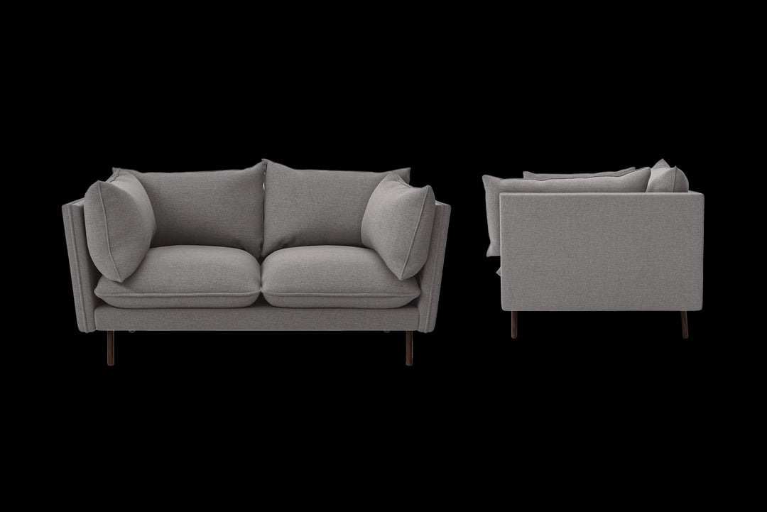 LIVELUSSO Sofa Pistoia 2 Seater Sofa Grey Linen Fabric