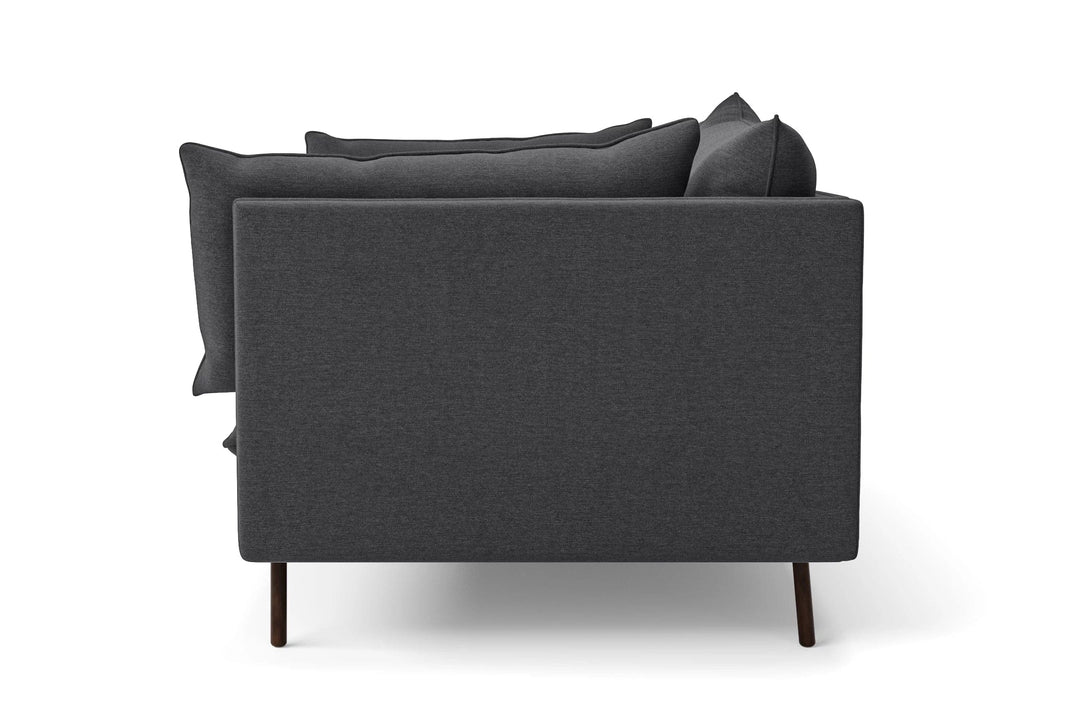 LIVELUSSO Sofa Pistoia 3 Seater Sofa Dark Grey Linen Fabric