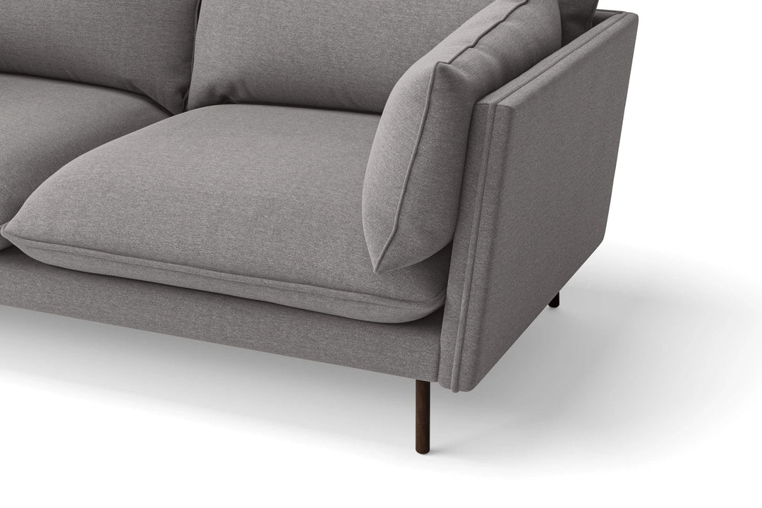 LIVELUSSO Sofa Pistoia 3 Seater Sofa Grey Linen Fabric