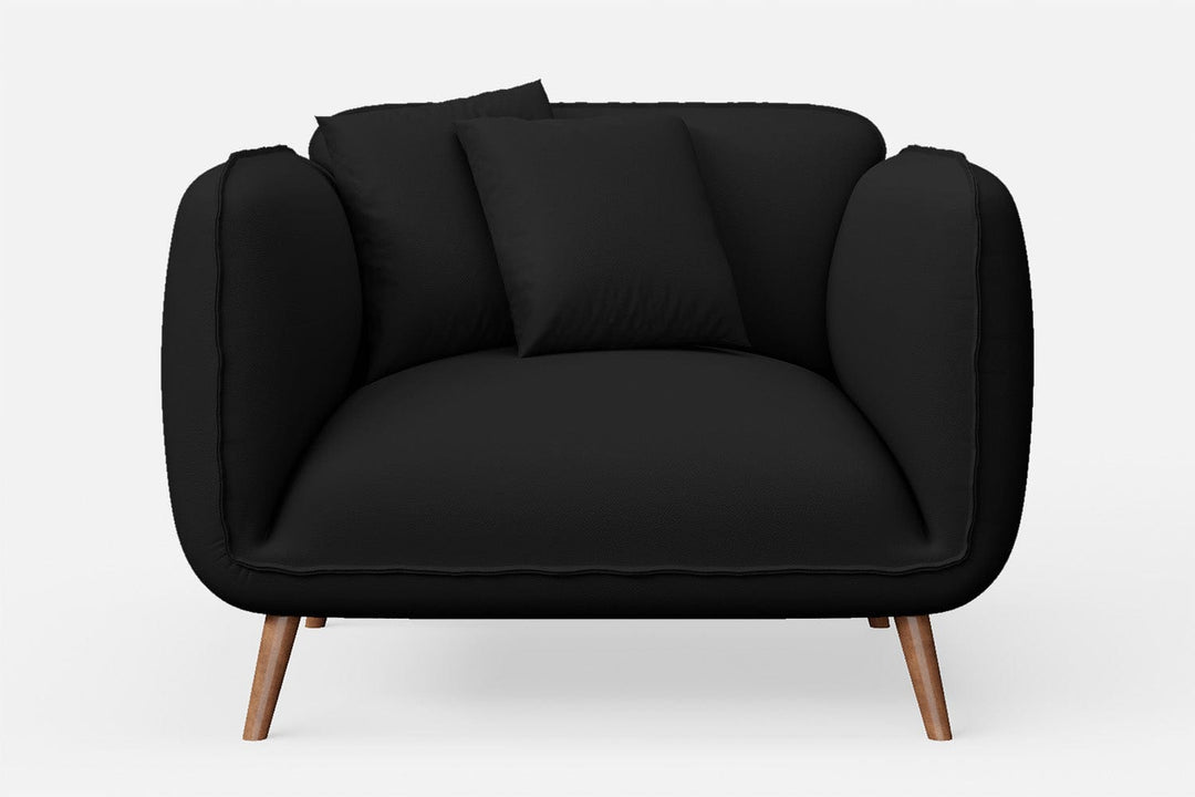 LIVELUSSO Armchair Pomezia Armchair Black Leather