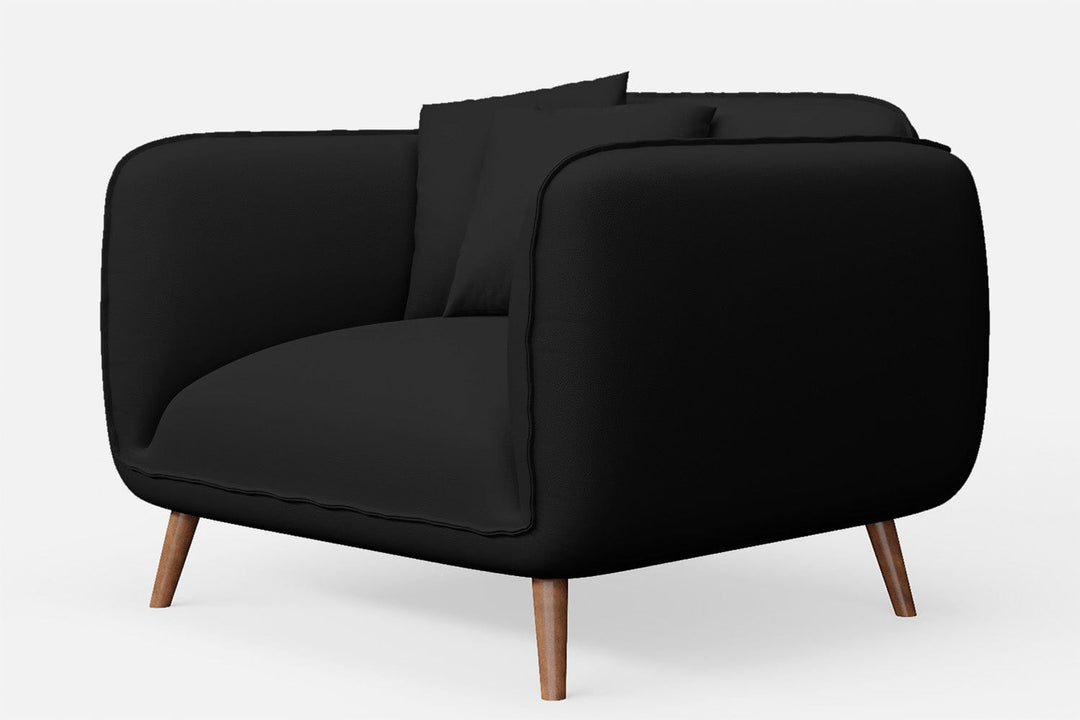 LIVELUSSO Armchair Pomezia Armchair Black Leather