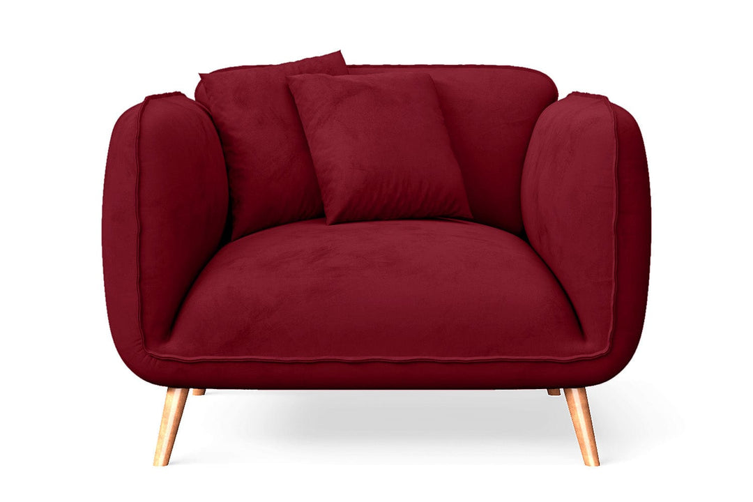 LIVELUSSO Armchair Pomezia Armchair Red Velvet