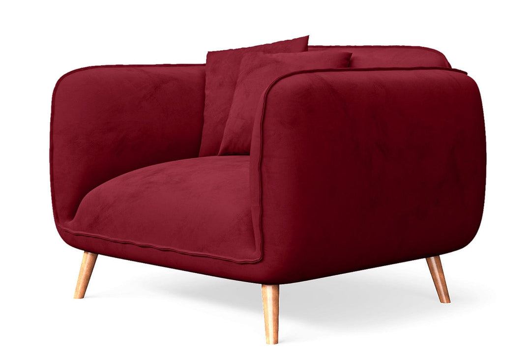 LIVELUSSO Armchair Pomezia Armchair Red Velvet