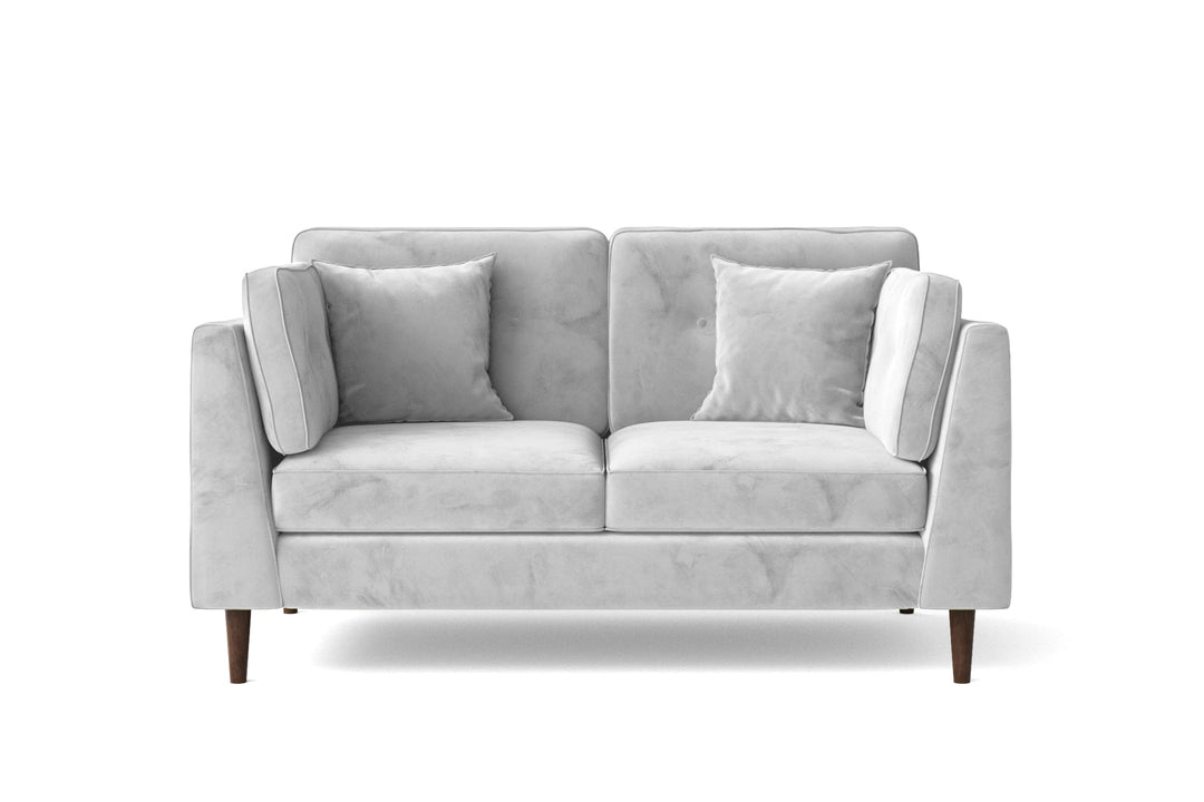 LIVELUSSO Sofa Ragusa 2 Seater Sofa White Velvet