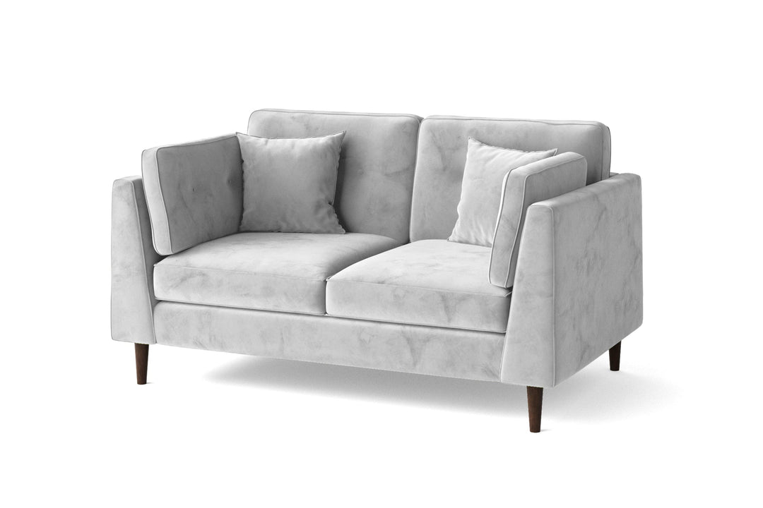 LIVELUSSO Sofa Ragusa 2 Seater Sofa White Velvet