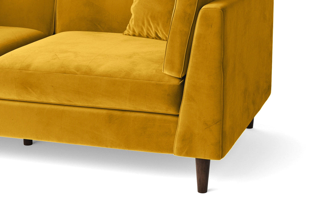 LIVELUSSO Sofa Ragusa 2 Seater Sofa Yellow Velvet