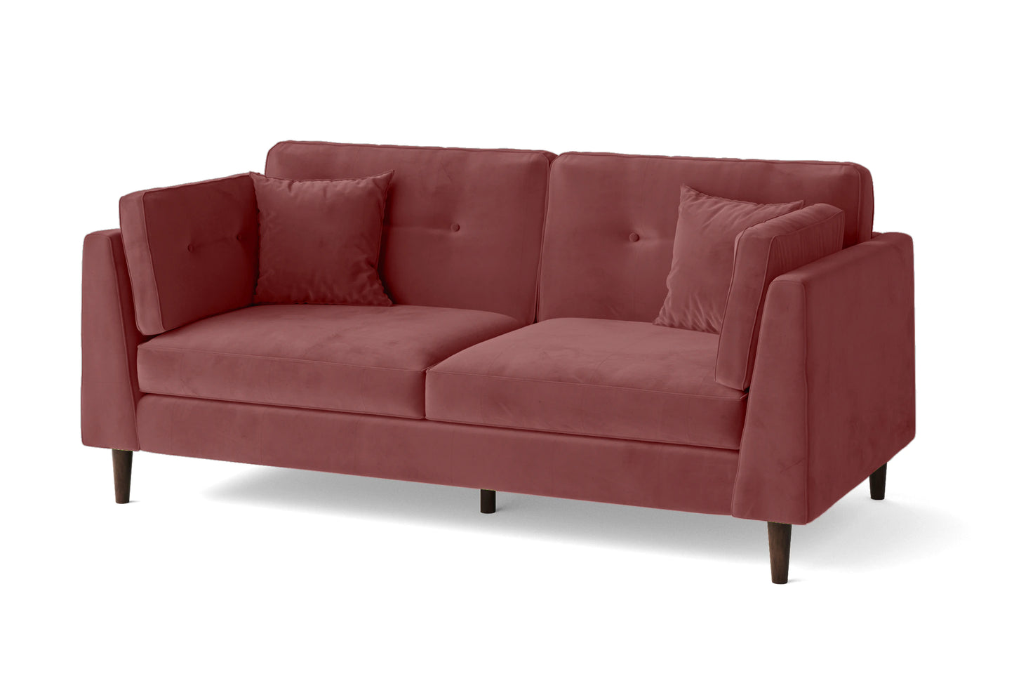 Ragusa 3 Seater Sofa Pink Velvet