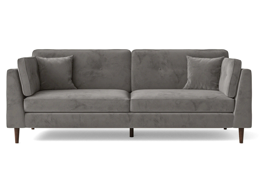 LIVELUSSO Sofa Ragusa 4 Seater Sofa Grey Velvet