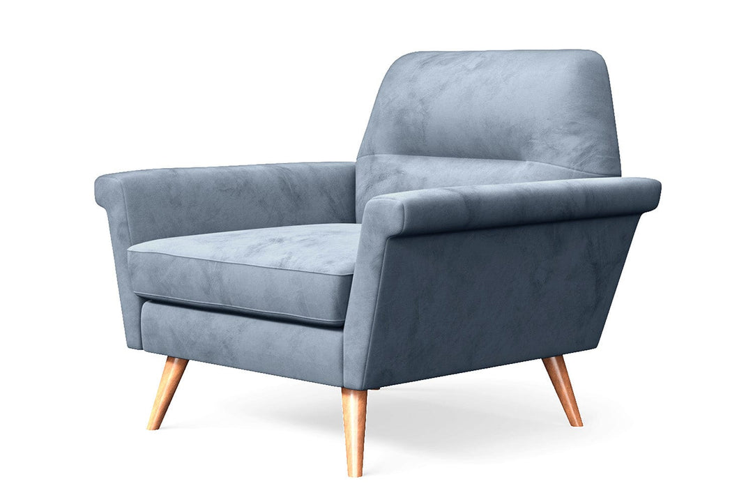 LIVELUSSO Armchair Ravenna Armchair Baby Blue Velvet